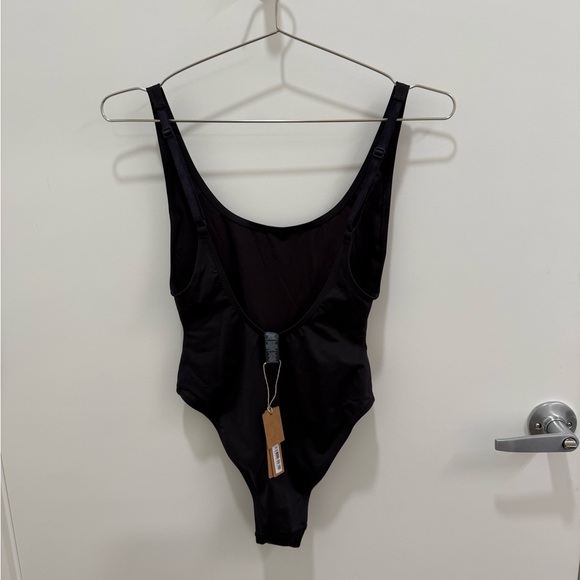 SKIMS Scoop Neck Black One-Piece Swimsuit, Size Small - Picture 4 of 6